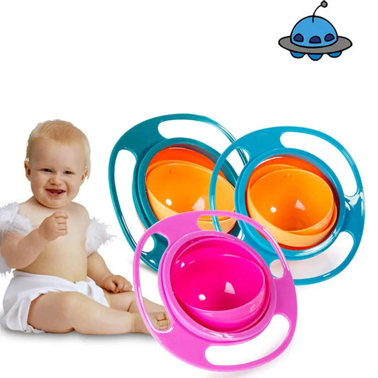 360 degree Gyro Bowl for feeding Baby Kids (random color)