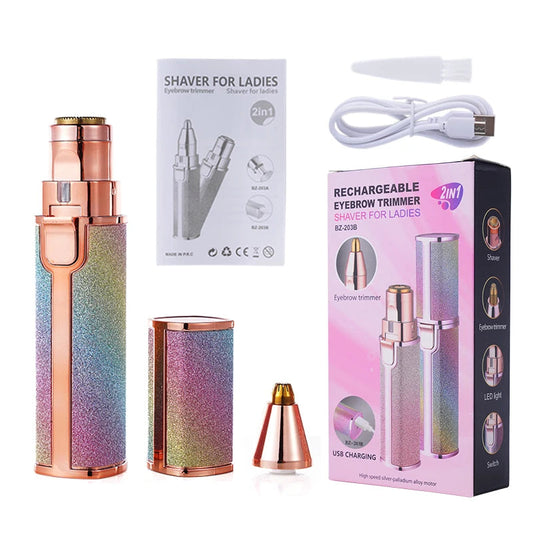 2 in 1 Facial Hair Remover and Eyebrow Trimmer